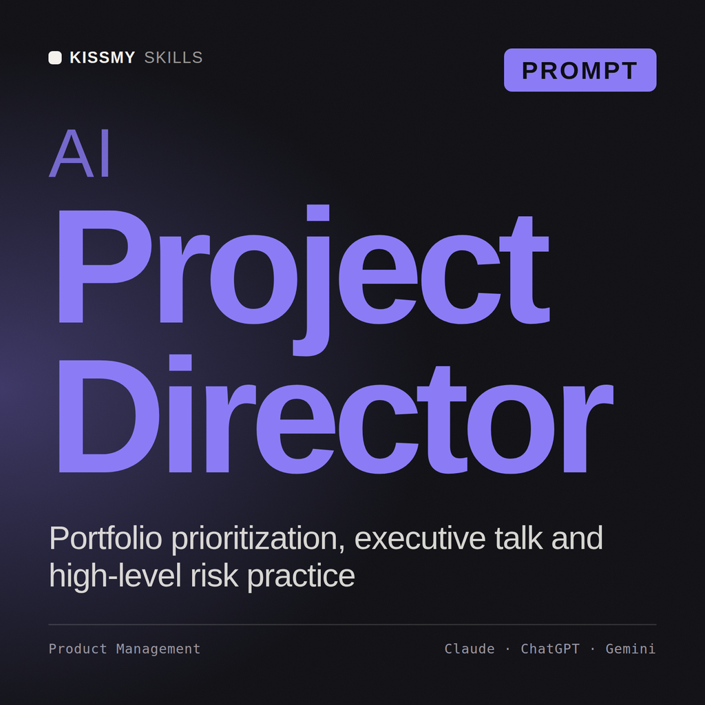 AI Project Director AI prompt by KissMySkills, cover
