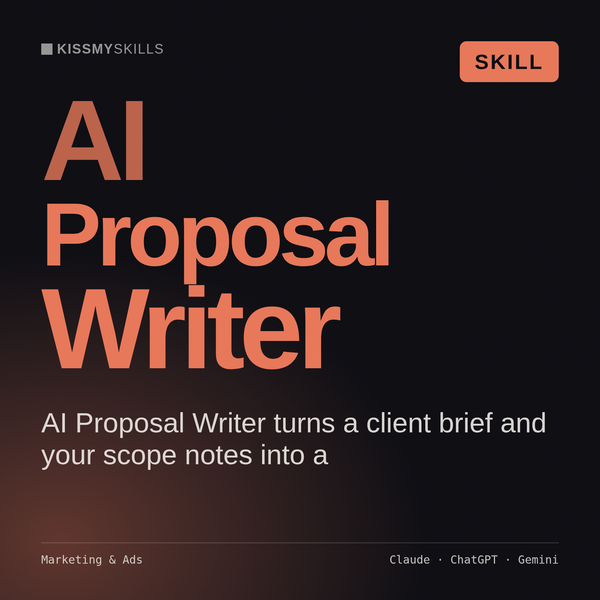 AI Proposal Writer AI skill by KissMySkills, cover