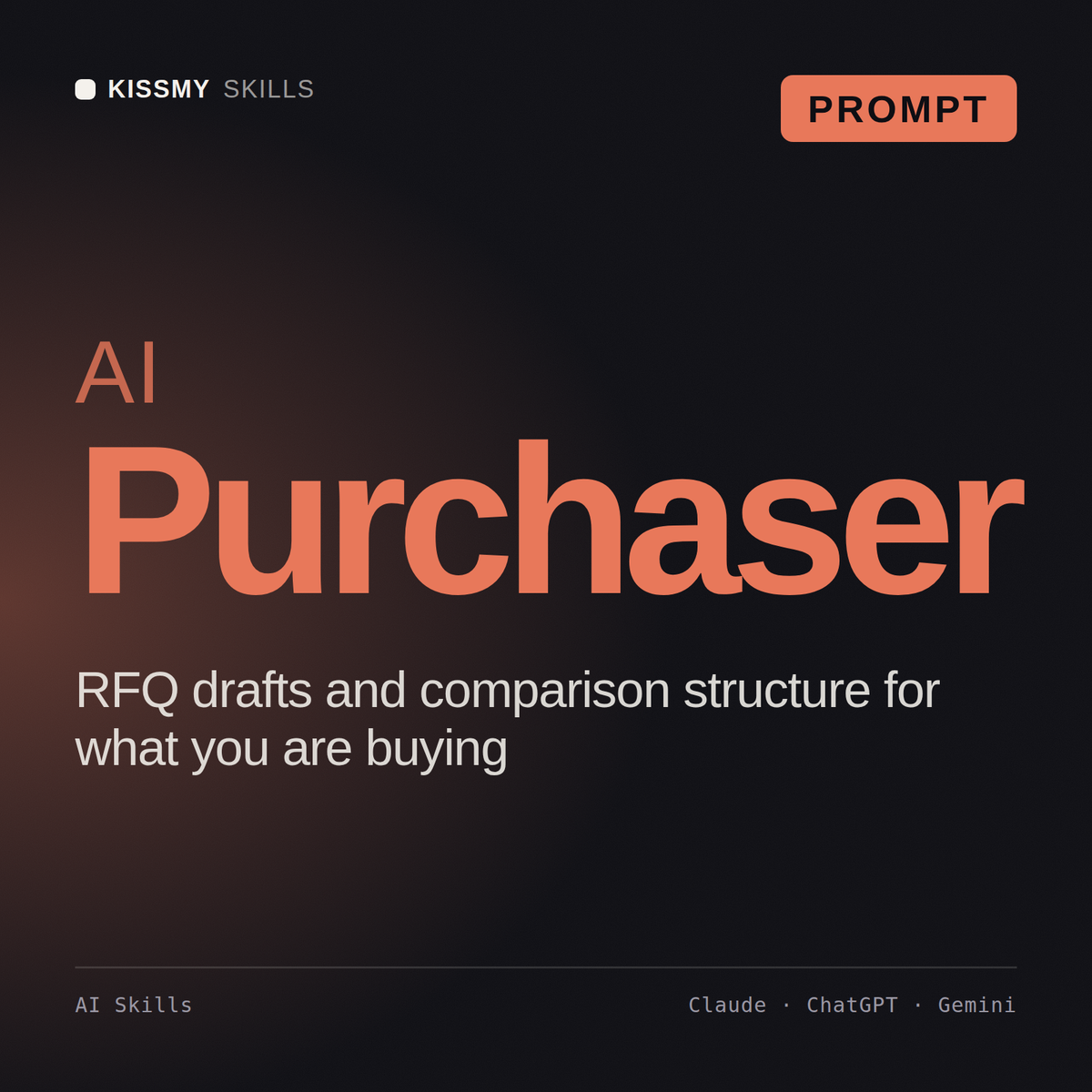 AI Purchaser AI prompt by KissMySkills, cover