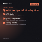 What's inside the AI Purchaser AI prompt: RFQ drafts, Quote comparison, Talking points