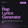 AI Rap Lyrics Generator AI prompt by KissMySkills, cover