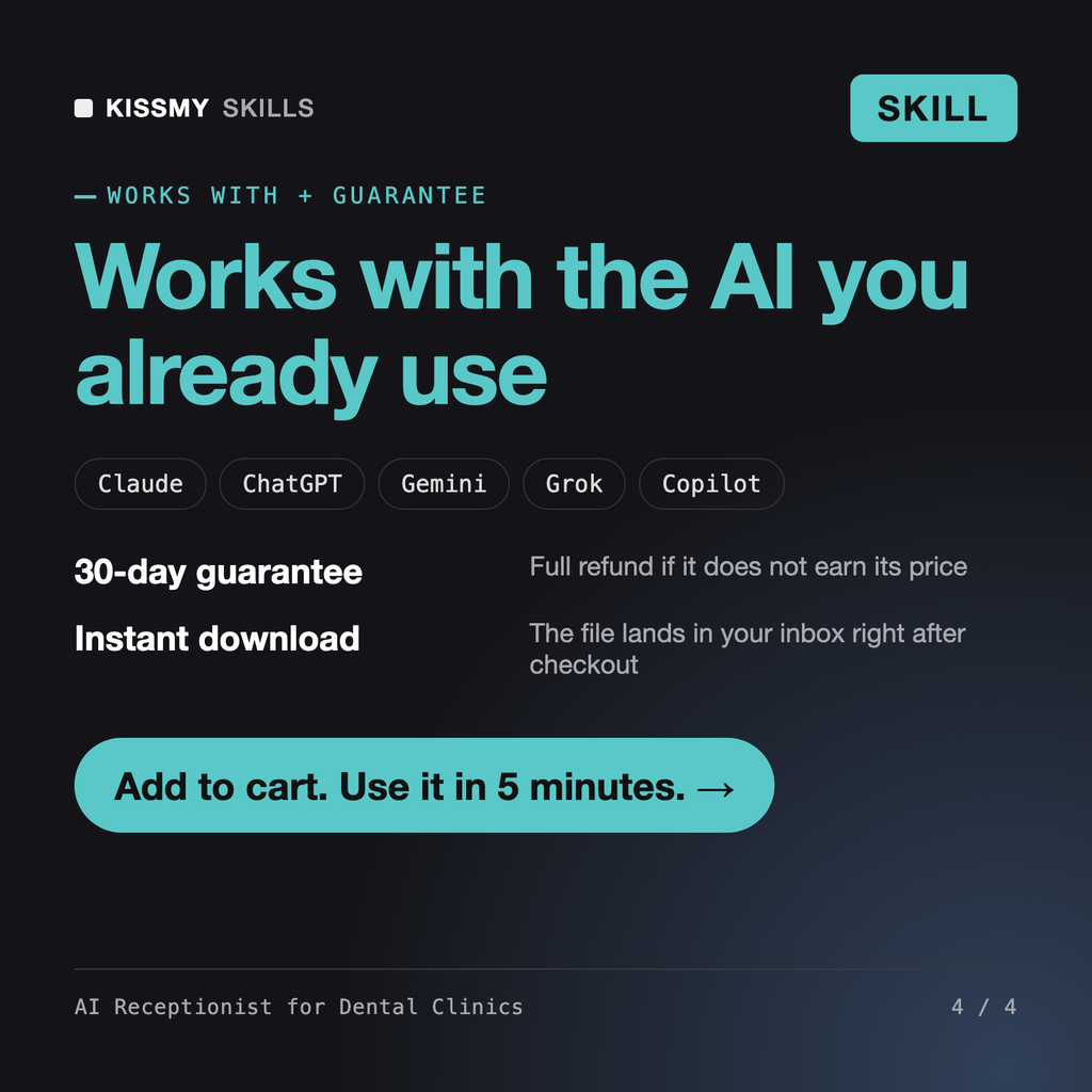 AI Receptionist for Dental Clinics
