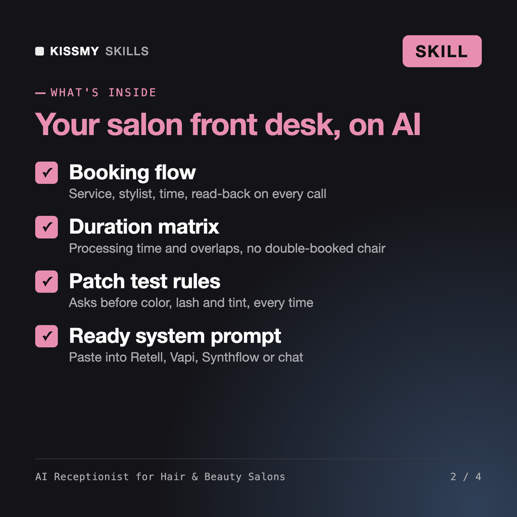 AI Receptionist for Hair & Beauty Salons
