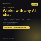 The AI Reference Check Agent skill works with Claude, ChatGPT, Gemini and any AI chat, 30-day money-back guarantee