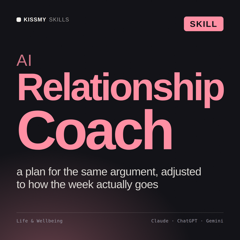 AI Relationship Coach AI skill by KissMySkills, cover