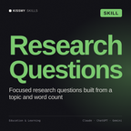 Research Questions AI skill by KissMySkills, cover