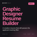 Graphic Designer Resume Builder AI skill by KissMySkills, cover