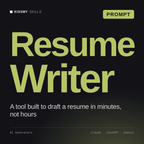 Resume Writer AI prompt by KissMySkills, cover