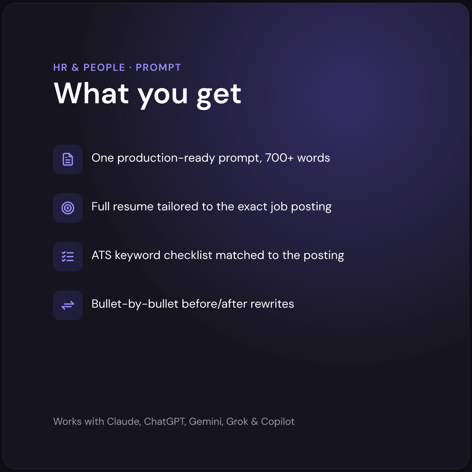 AI Resume Writer - what you get