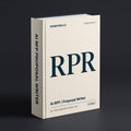 RFP / Proposal Writer Claude skill by KissMySkills, pale warm ivory cotton-rag paper cover with the monogram RPR