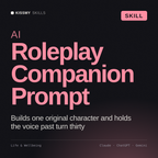 AI Roleplay Companion Prompt AI skill by KissMySkills, cover