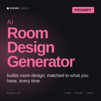 AI Room Design Generator AI prompt by KissMySkills, cover