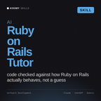 AI Ruby on Rails Tutor AI skill by KissMySkills, cover
