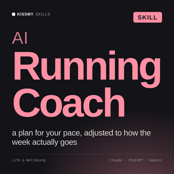 AI Running Coach AI skill by KissMySkills, cover
