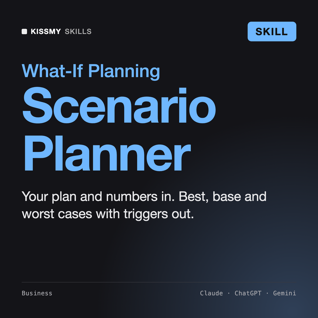 AI Scenario Planning Template AI skill by KissMySkills, cover