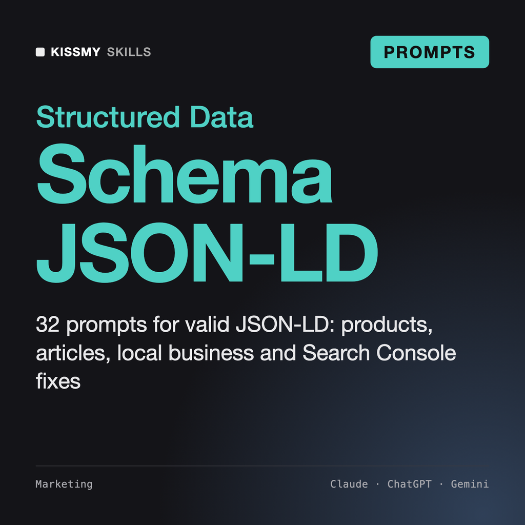 AI Schema Markup Generator (JSON-LD) by KissMySkills, cover