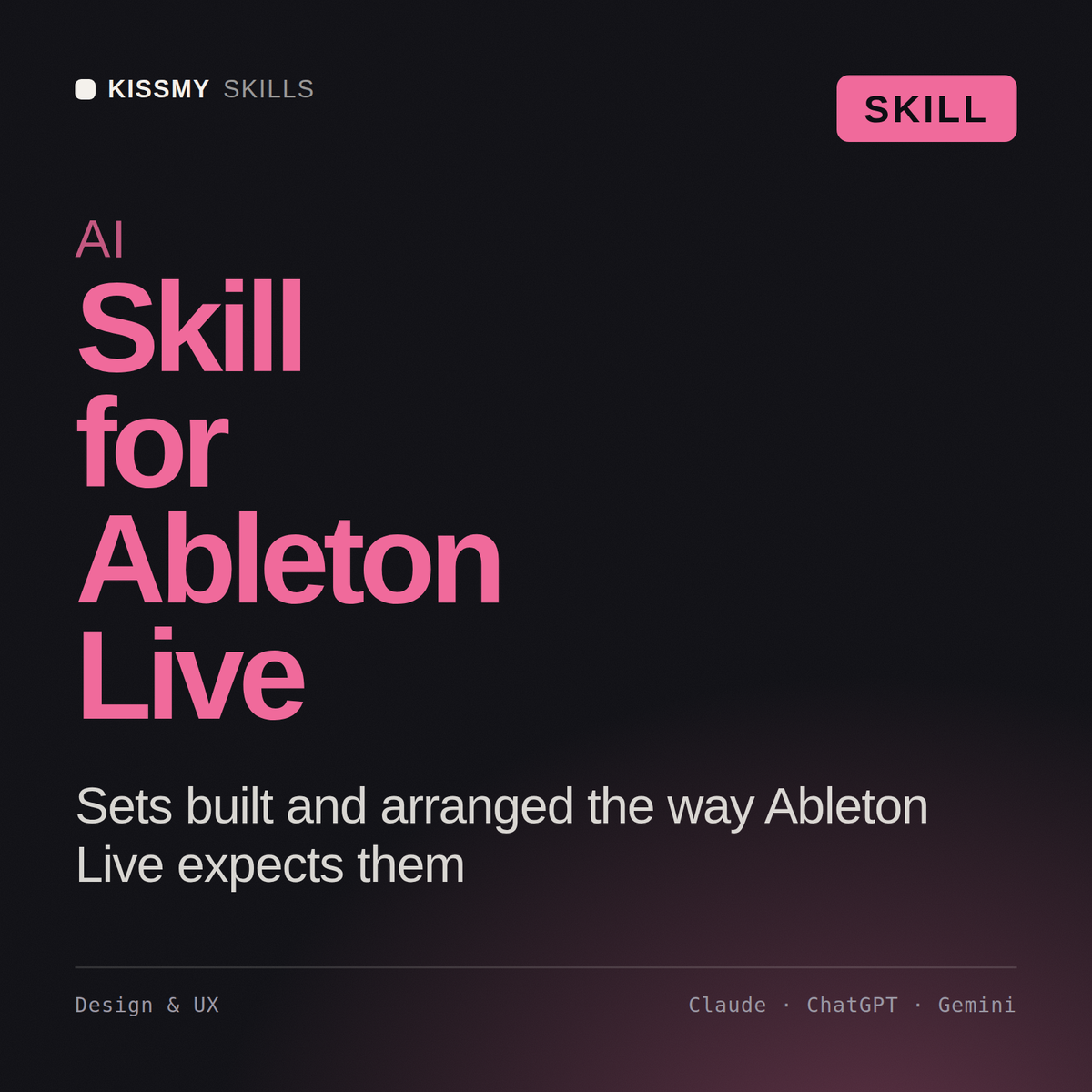 AI Skill for Ableton Live AI skill by KissMySkills, cover
