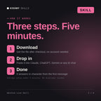 How the Ableton Live Skill AI skill works in three steps: download, drop it into your AI chat, done
