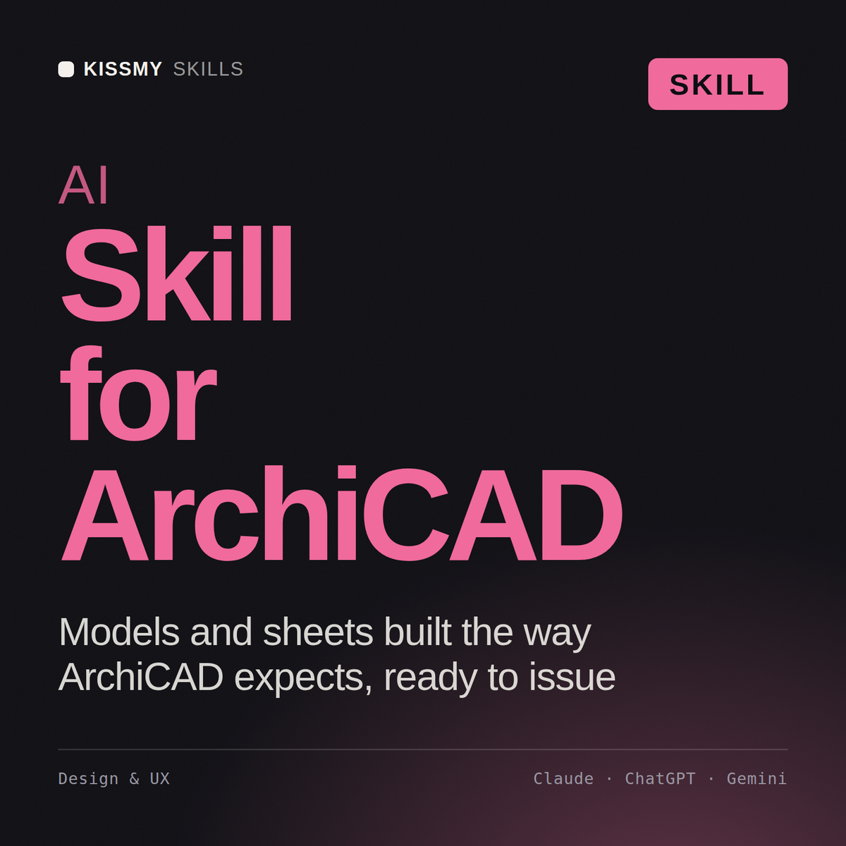AI Skill for ArchiCAD AI skill by KissMySkills, cover