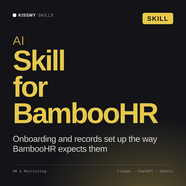 AI Skill for BambooHR AI skill by KissMySkills, cover