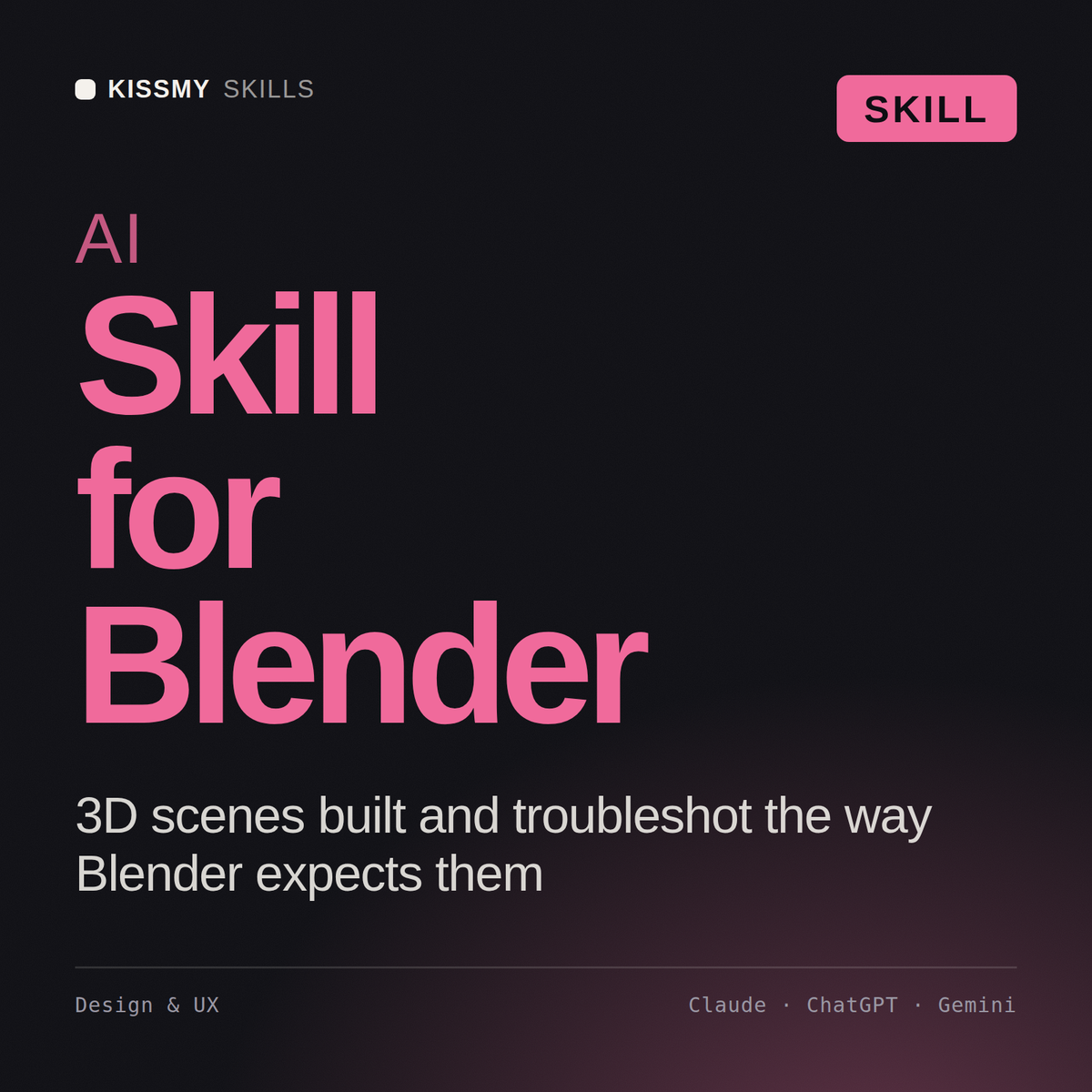 AI Skill for Blender AI skill by KissMySkills, cover