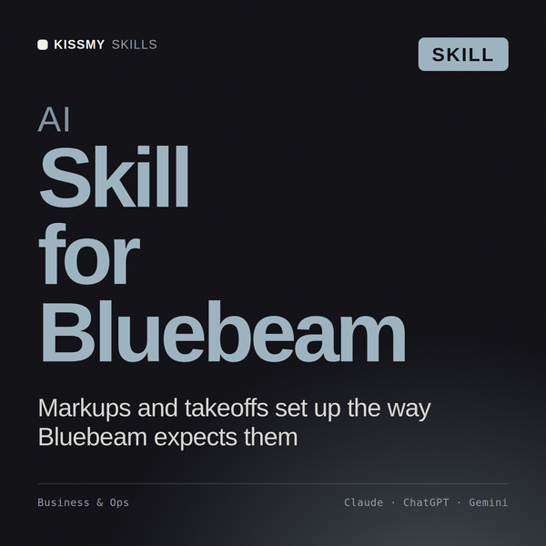 AI Skill for Bluebeam AI skill by KissMySkills, cover