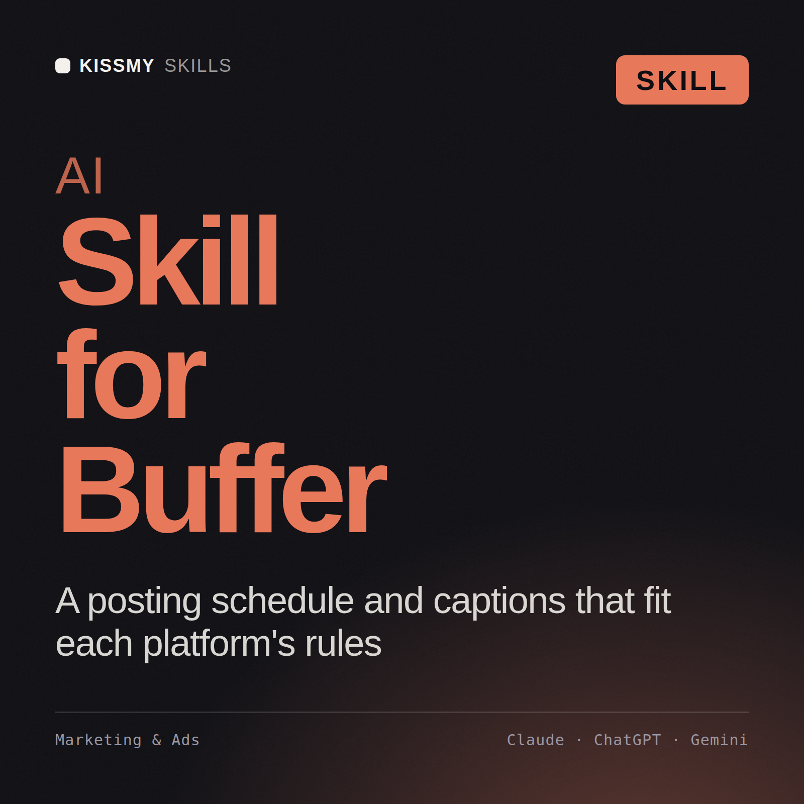 AI Skill for Buffer AI skill by KissMySkills, cover