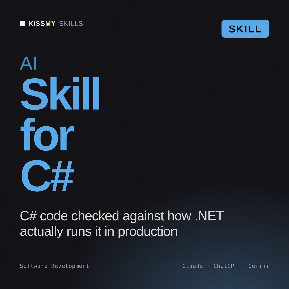 AI Skill for C# AI skill by KissMySkills, cover