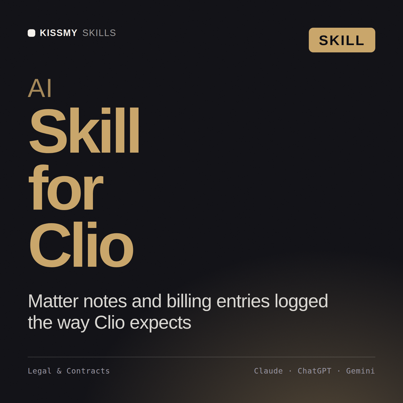 AI Skill for Clio AI skill by KissMySkills, cover