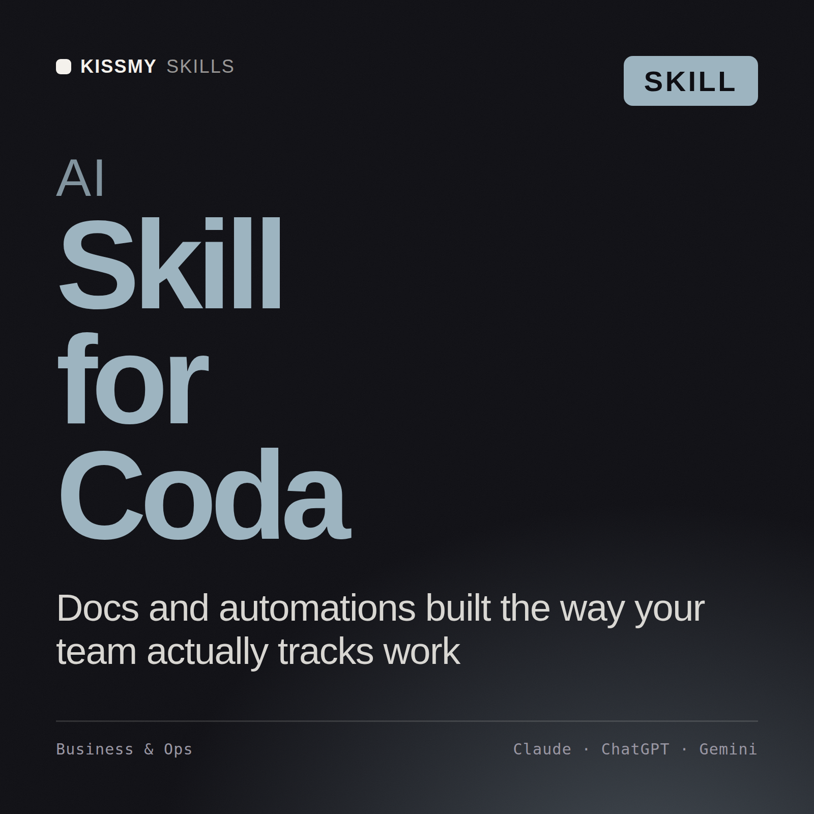 AI Skill for Coda AI skill by KissMySkills, cover