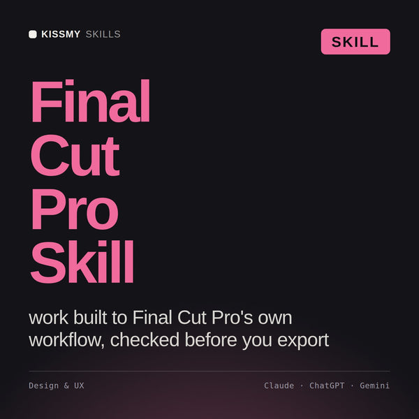 Final Cut Pro Skill AI skill by KissMySkills, cover