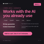 The FL Studio Skill AI skill works with Claude, ChatGPT, Gemini and any AI chat, 30-day money-back guarantee