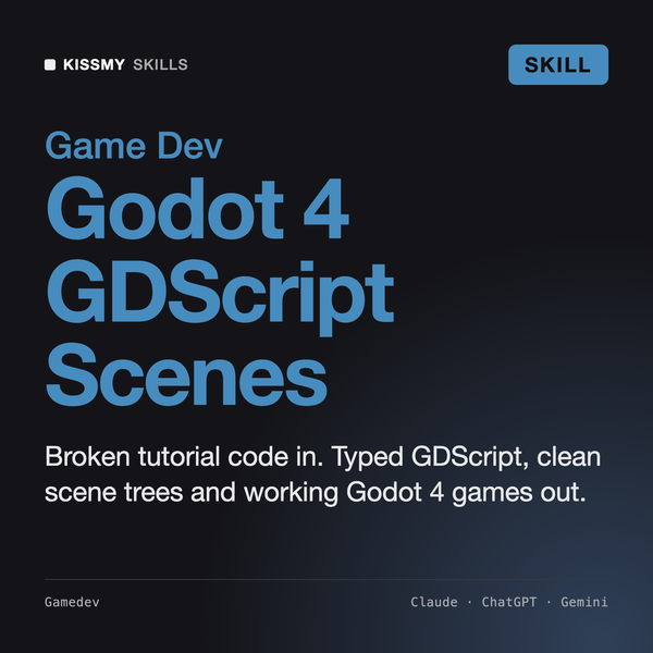 AI Skill for Godot AI skill by KissMySkills, cover