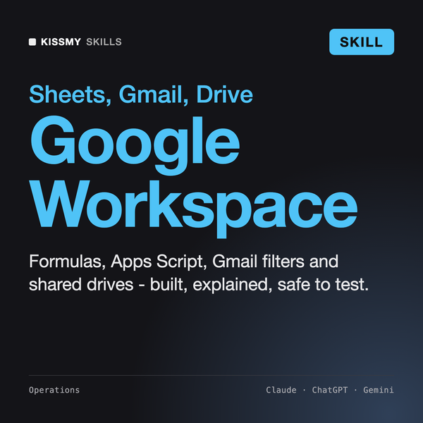 AI Skill for Google Workspace by KissMySkills, cover