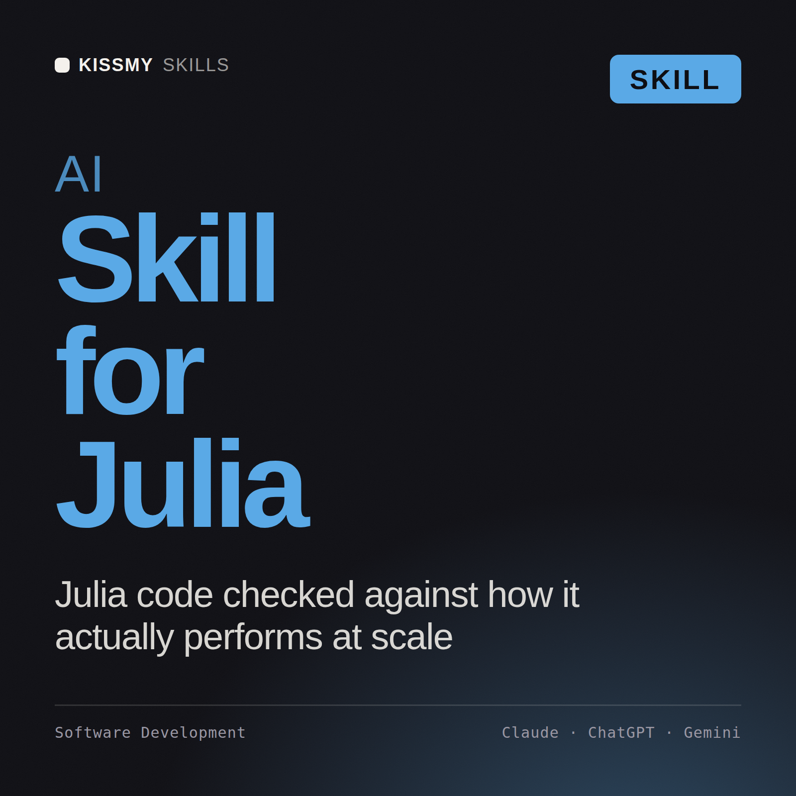 AI Skill for Julia AI skill by KissMySkills, cover