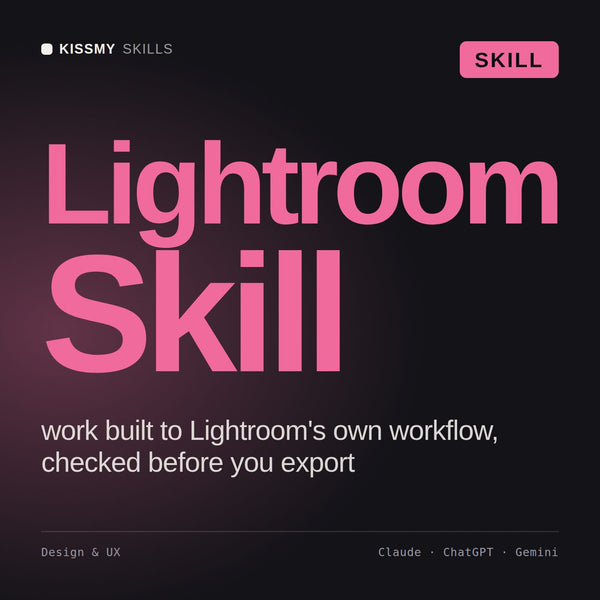 Lightroom Skill AI skill by KissMySkills, cover