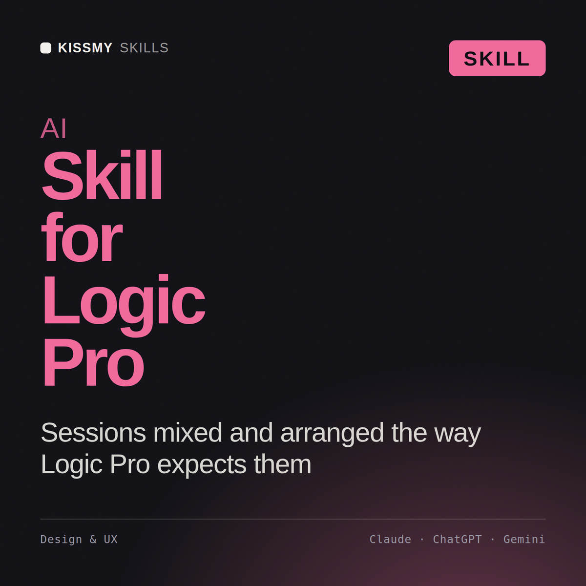 AI Skill for Logic Pro AI skill by KissMySkills, cover