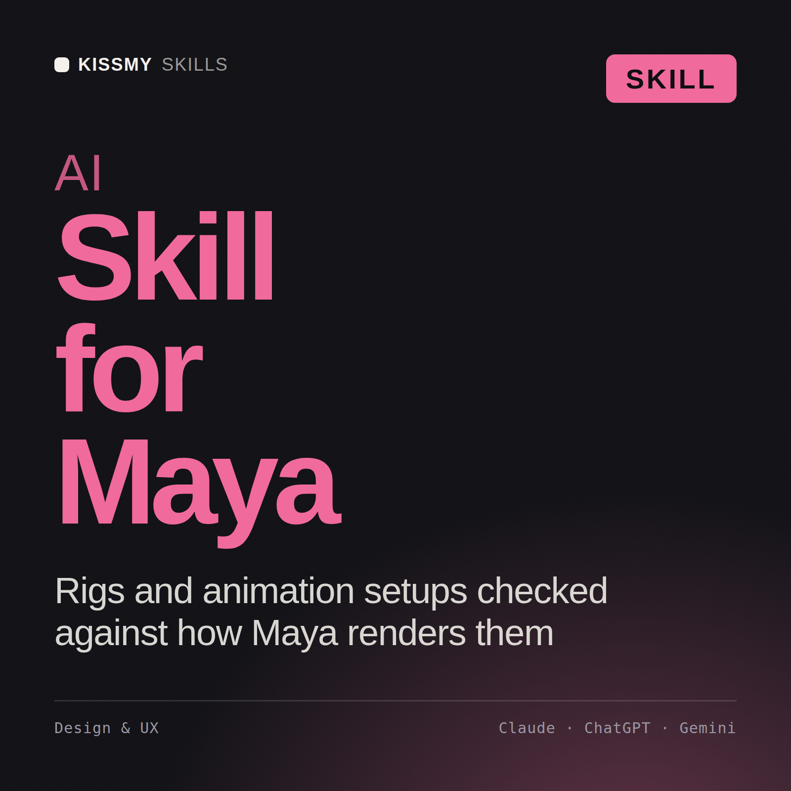 AI Skill for Maya AI skill by KissMySkills, cover