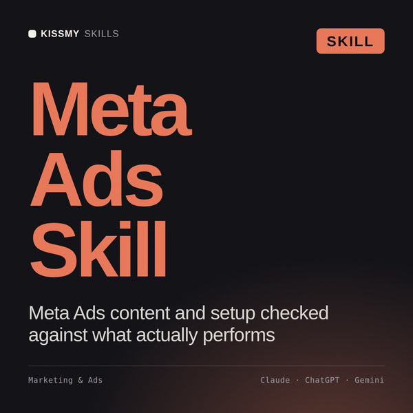 Meta Ads Skill AI skill by KissMySkills, cover