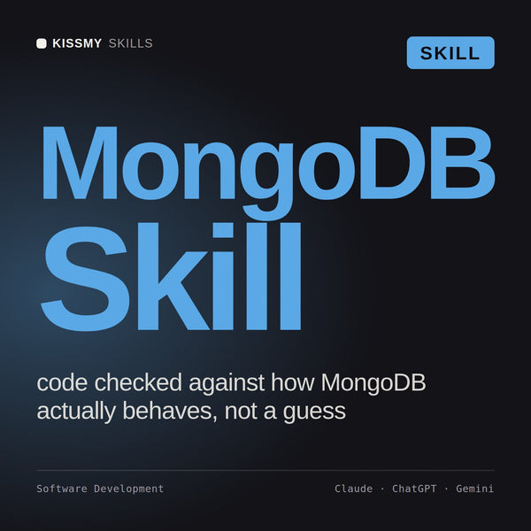 MongoDB Skill AI skill by KissMySkills, cover
