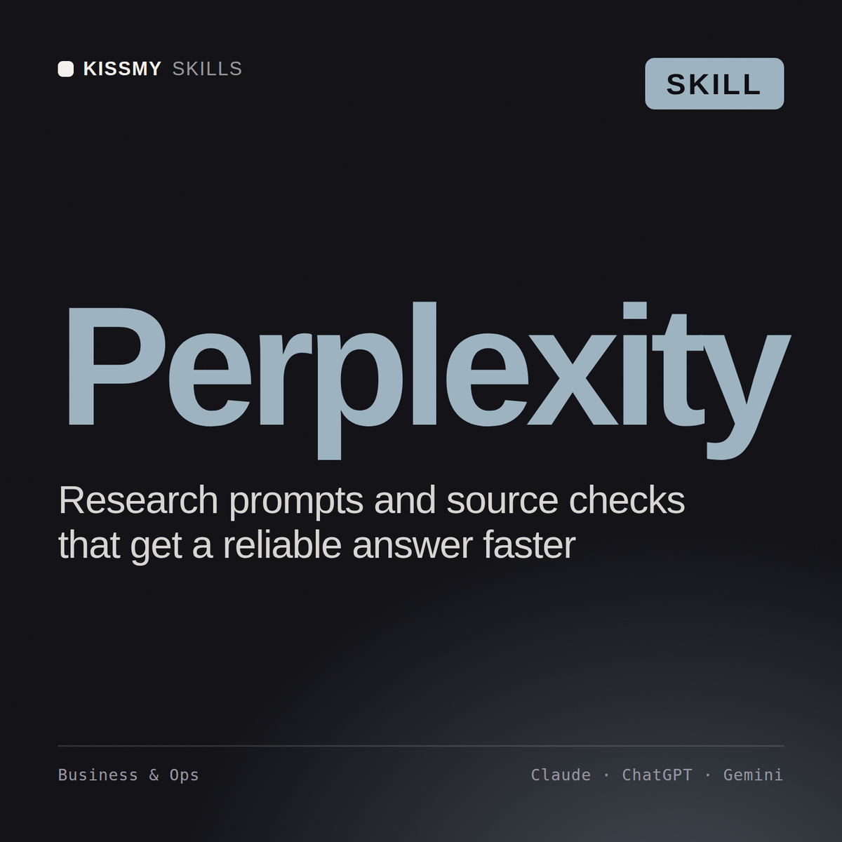 Perplexity AI skill by KissMySkills, cover