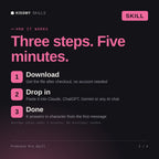 How the Premiere Pro Skill AI skill works in three steps: download, drop it into your AI chat, done