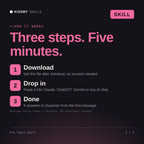 How the Pro Tools Skill AI skill works in three steps: download, drop it into your AI chat, done