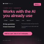 The Pro Tools Skill AI skill works with Claude, ChatGPT, Gemini and any AI chat, 30-day money-back guarantee