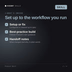 What's inside the Procore Skill AI skill: Setup or fix, Best-practice build, Handoff notes