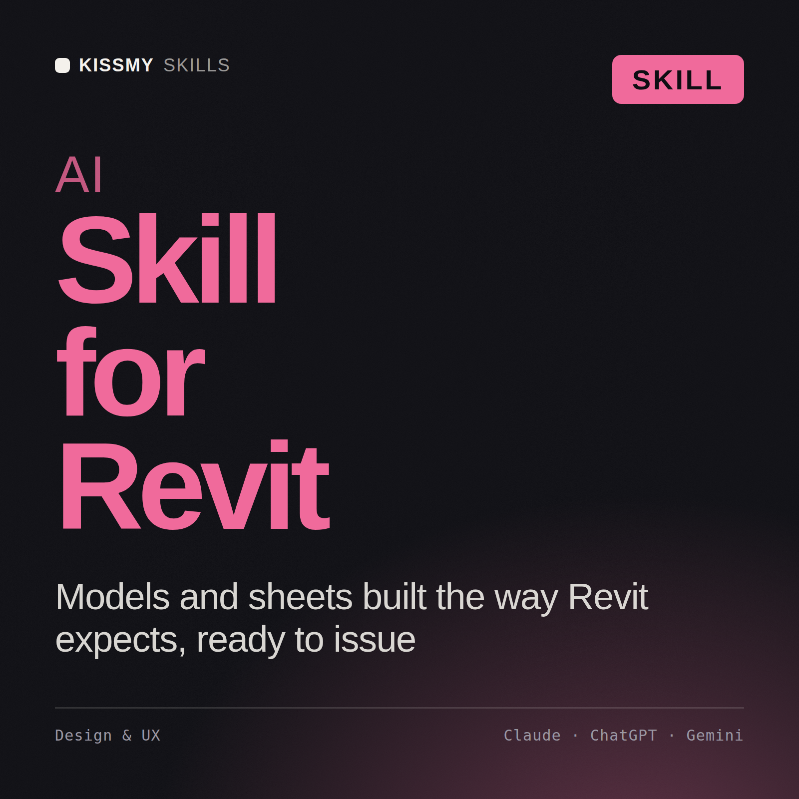 AI Skill for Revit AI skill by KissMySkills, cover
