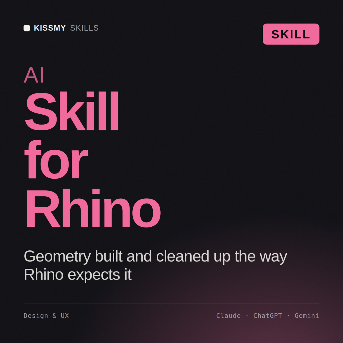 AI Skill for Rhino AI skill by KissMySkills, cover