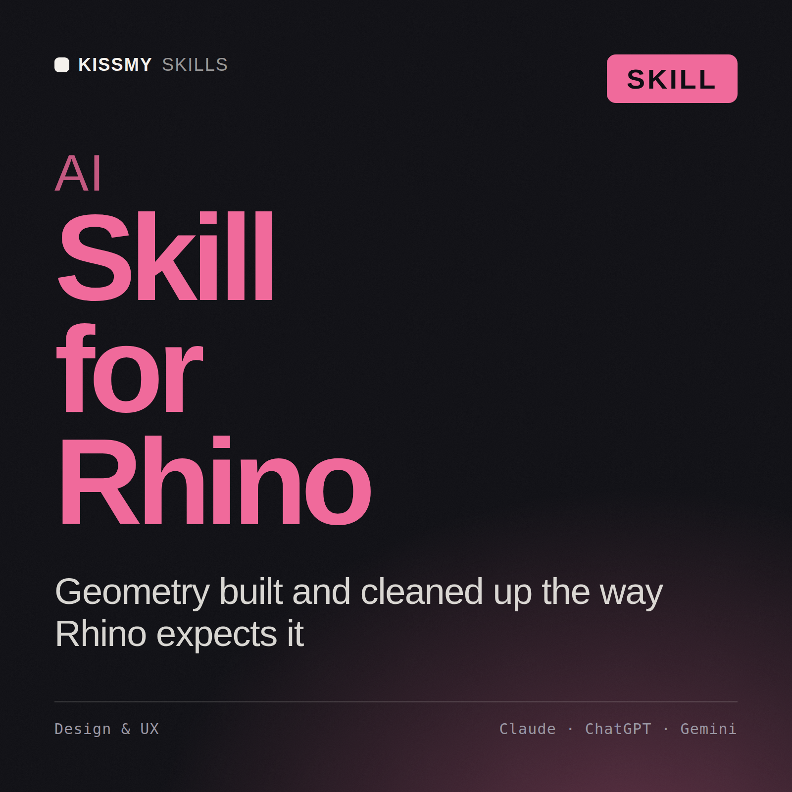 AI Skill for Rhino AI skill by KissMySkills, cover
