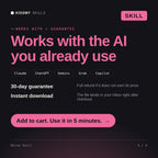The Rhino Skill AI skill works with Claude, ChatGPT, Gemini and any AI chat, 30-day money-back guarantee