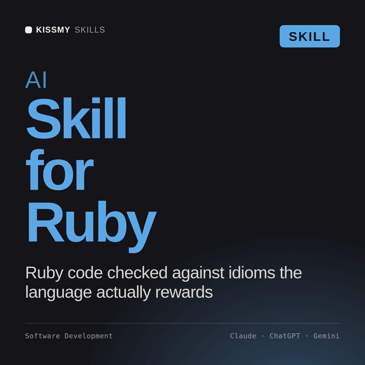 AI Skill for Ruby AI skill by KissMySkills, cover